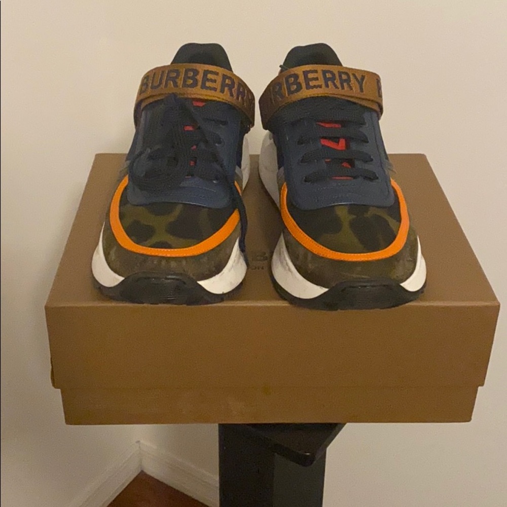 Burberry Ronnie Mixed-Media Chunky Sneakers